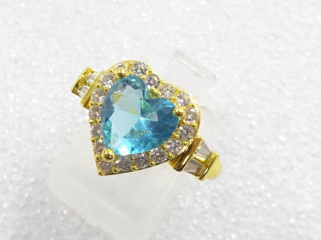 JAPANESE KIMONO / ANTIQUE COLORED STONE RING (SIZE 13)